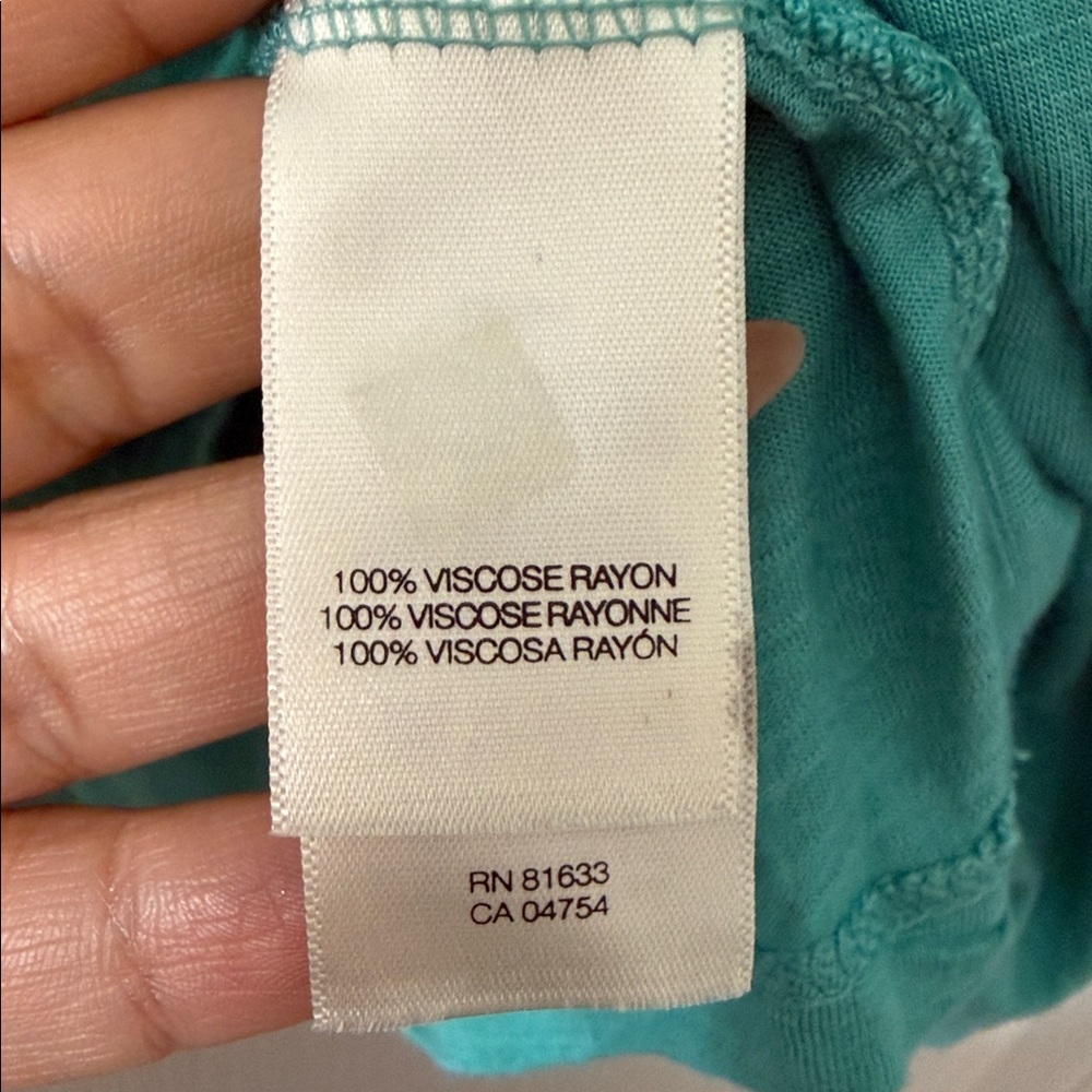 Kenneth Cole New York  Teal Ruched Scoop Neck Long Sleeve Size XL - Picture 4 of 5